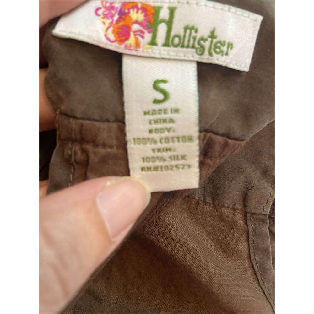 Y2K Hollister Brown Babydoll Tie Back Tank Top | Women’s Sz Sm Adjustable Strap - Picture 8 of 11